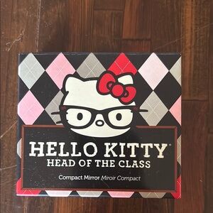 Hello Kitty Black and Red Argyle Compact Mirror